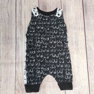 Custom Made ADJUSTABLE Grow-With-Me Infant/Toddler Romper 6m-4+y Bewbs